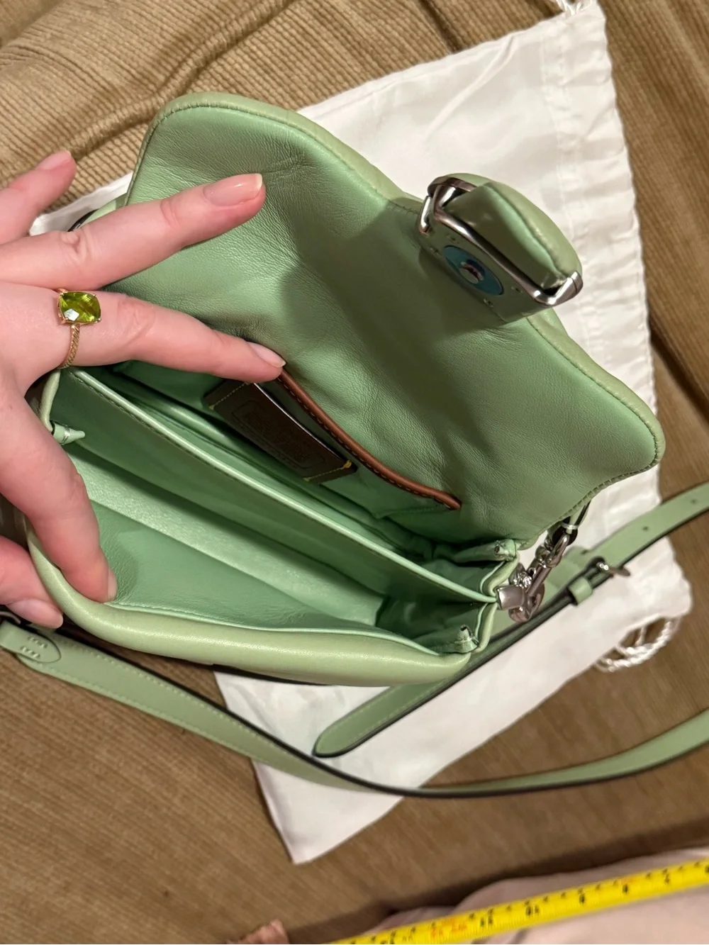 RARE Coach Pillow Tabby in Pistachio ORIGINAL DUST BAG & STRAPS